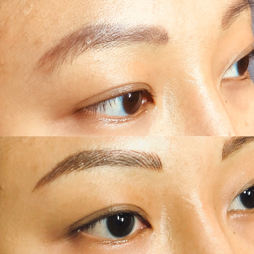 microblade before & after results microblading